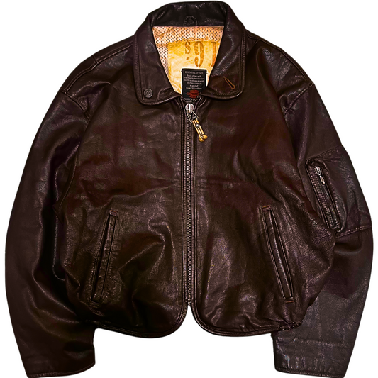 aVintage *heavy* leather jacket **high quality**